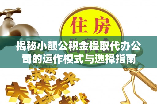蜀山揭秘小额公积金提取代办公司的运作模式与选择指南