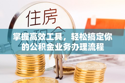 蜀山掌握高效工具，轻松搞定你的公积金业务办理流程