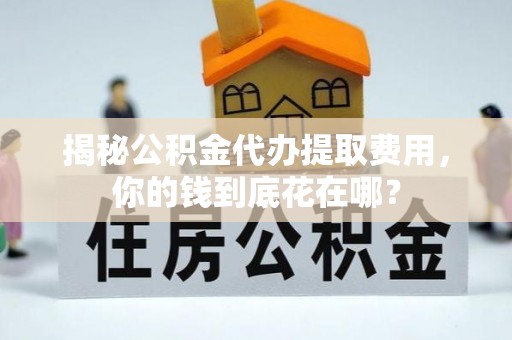 蜀山揭秘公积金代办提取费用，你的钱到底花在哪？