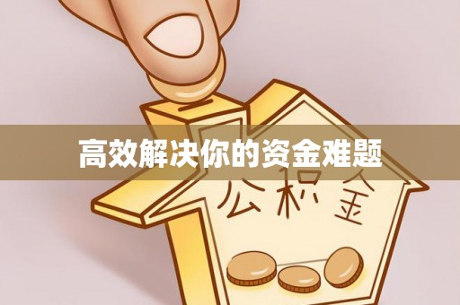 蜀山高效解决你的资金难题